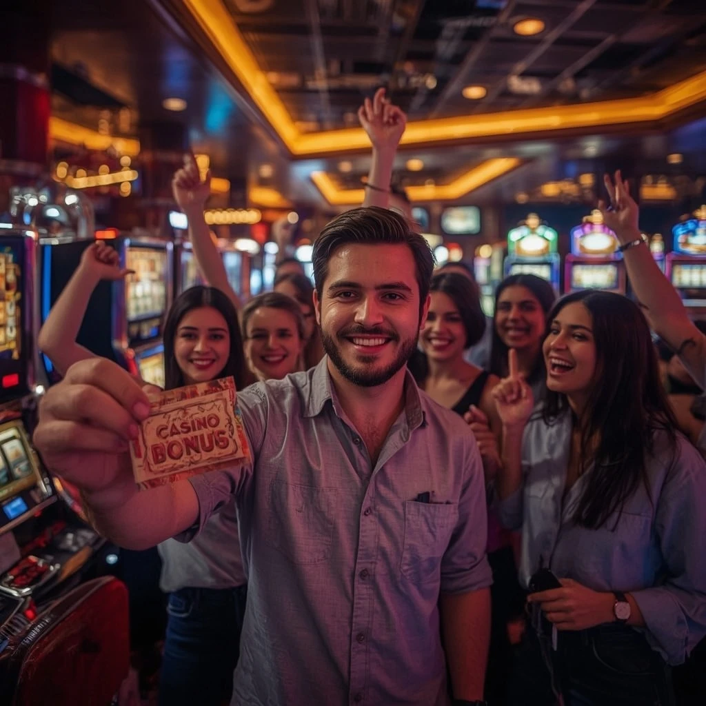 une personne tenant un bonus Casino Pinnacle