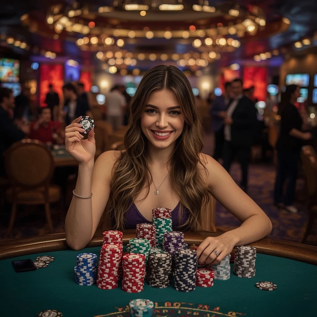bonus dans les mains d'un homme au Casino Pinnacle